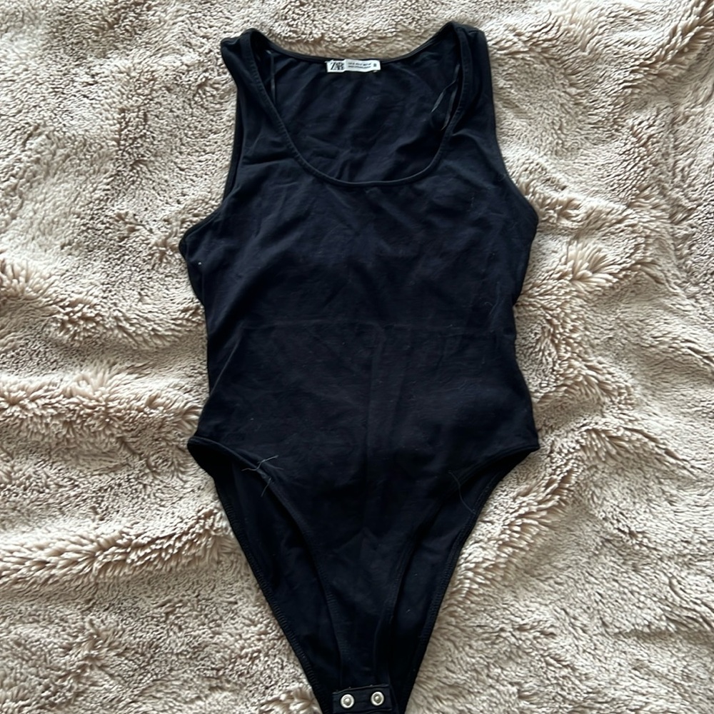 Zara Black High Neck Onesie